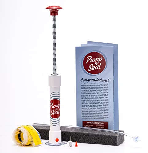 Pump-N-Seal Paket #1 – Vakuum-Versiegelungssystem/Pumpe, Vakuum-Versiegelung, Handpumpensystem, Versiegelt Gläser, schnelles und leistungsstarkes Vakuum, keine Batterien oder Stromquelle erforderlich von Sean