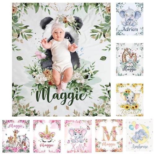 SearchI Personalisierte Babydecke mit Namen 150x200cm,Weich Warme Baby-Überwurfdecke für Junge Mädchen,Kinderdecke Namensdecke Personalisiert Geburtstaggeschenk(Panda) von SearchI