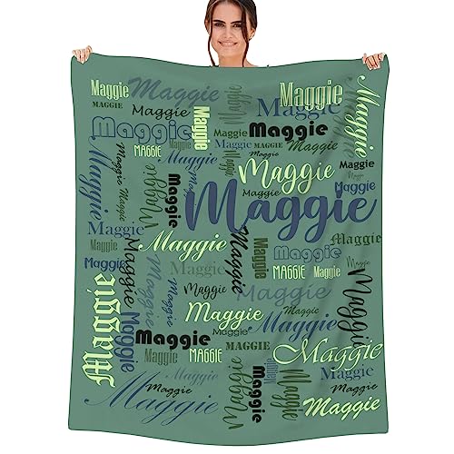 SearchI Personalisierte Decke,Individuelle Warme Kuscheldecke mit Namen,Weihnachten Geburtstag Erntedank Personalisierte Geschenke für Mama, Papa, Kind, Hunde, Freunde oder Liebhaber(Grün,70x100cm) von SearchI