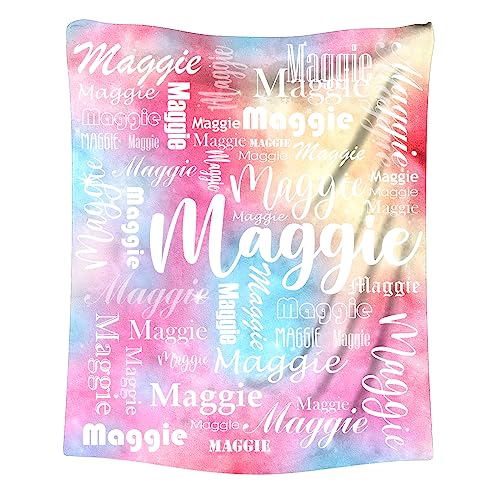 SearchI Personalisierte Decke,Individuelle Warme Kuscheldecke mit Namen,Weihnachten Geburtstag Erntedank Personalisierte Geschenke für Mama, Papa, Kind, Hunde, Freunde oder Liebhaber(Rosa,130x150cm) von SearchI