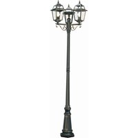 Außen Gartenleuchte rustikal Schwarz Gold Antik von Searchlight