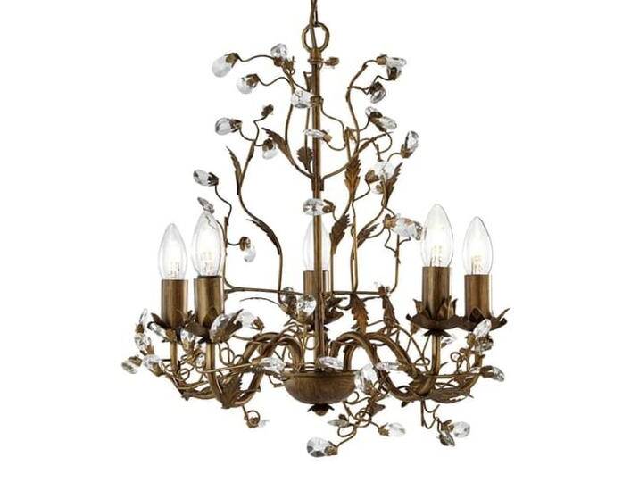 B-Ware B-Ware Searchlight Kronleuchter Almandite Deckenlampe Deckenleuchte Leuchte 5fl. Braun B-Ware B-Ware Searchlight Kronleuchter Almandite Deckenlampe Deckenleuchte Leuchte 5fl. Braun von Searchlight