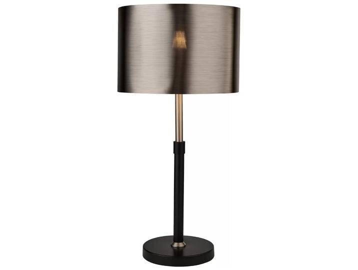 B-Ware Searchlight Tischleuchte Column Tischlampe Tischlicht Lampe Schirm Schwarz Chrom B-Ware von Searchlight