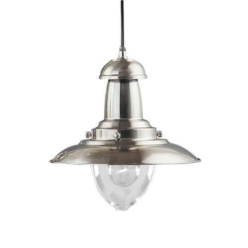 Fischer-Laterne, satiniertes Silber, 1 x 100 Watt Fischer-Laterne, satiniertes Silber, 1 x 100 Watt von Searchlight