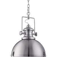 Hängelampe Industrie Design in Silber Küche Esstisch Hängelampe Industrie Design in Silber Küche Esstisch von Searchlight