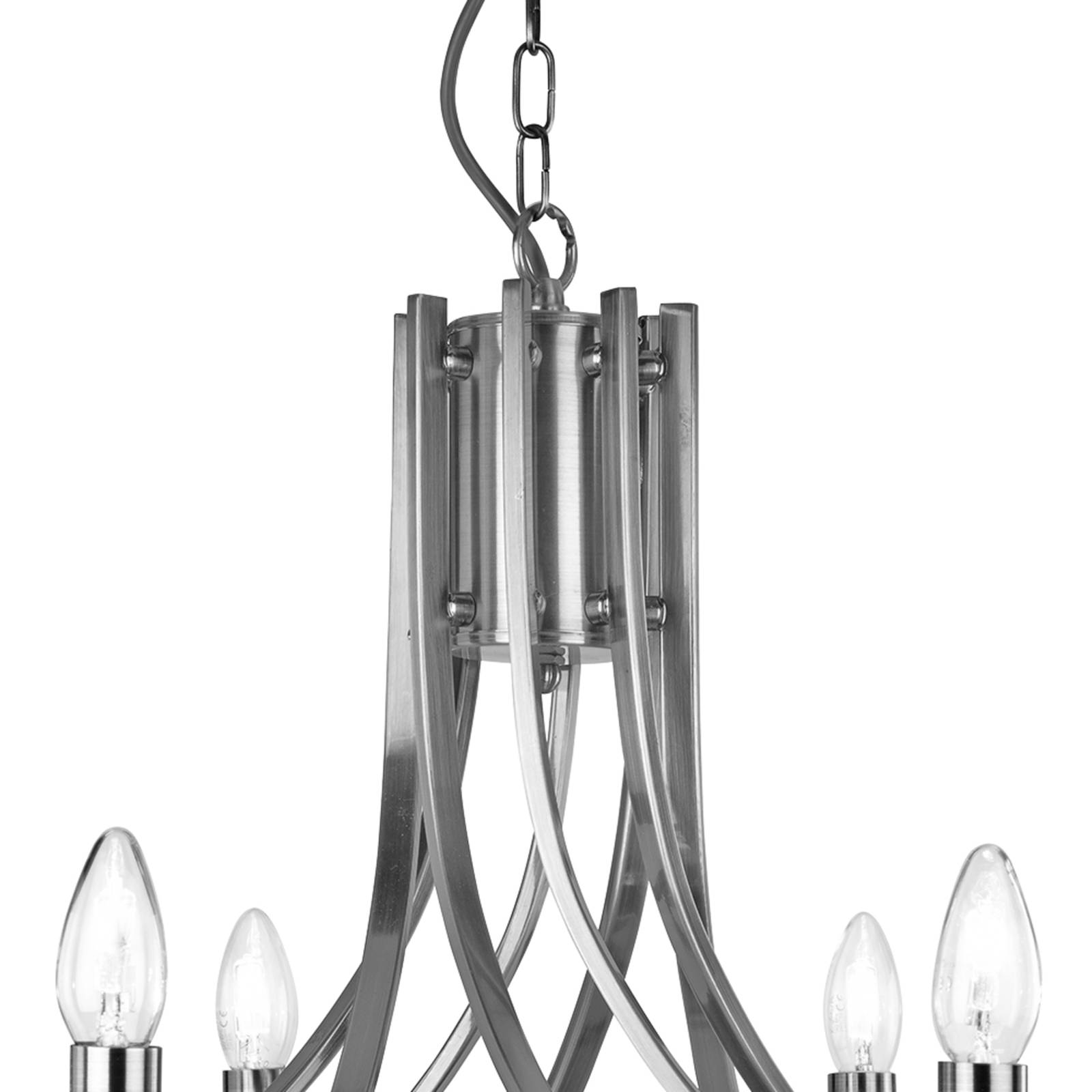 Hängeleuchte Ascona 8-flammig silber satiniert von Searchlight