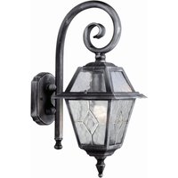 Klassische Außenwandleuchte in silber schwarz von Searchlight