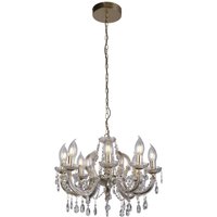 Kronleuchter Außen Metall Glas IP65 8-flammig L:60 cm Kronleuchter Außen Metall Glas IP65 8-flammig L:60 cm von Searchlight