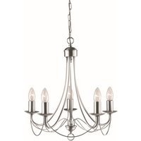 Kronleuchter in Silber 5-flmg. von Searchlight