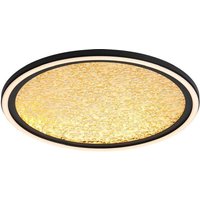 LED Deckenleuchte Schwarz Gold Metall 32 W Ø40 cm rund von Searchlight