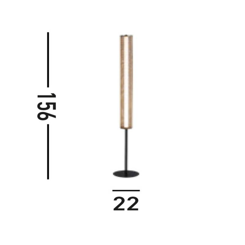 LED-Stehleuchte Thread, goldfarben, 3-step-dimmbar, Stahl von Searchlight
