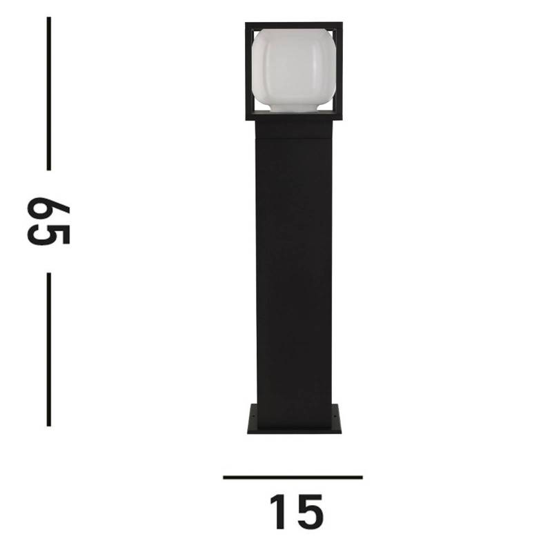 LED-Wegeleuchte Athens, IP54, schwarz, Höhe 65 cm, Metall von Searchlight