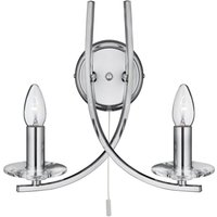 Moderne 2 flammige Wandleuchte glänzend Moderne 2 flammige Wandleuchte glänzend von Searchlight
