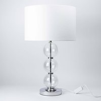 Moderne Tischleuchte Wohnzimmerlampe Chrom von Searchlight