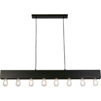 Schwarze Pendelleuchte Metall E27 8-flmg 80 cm lang von Searchlight