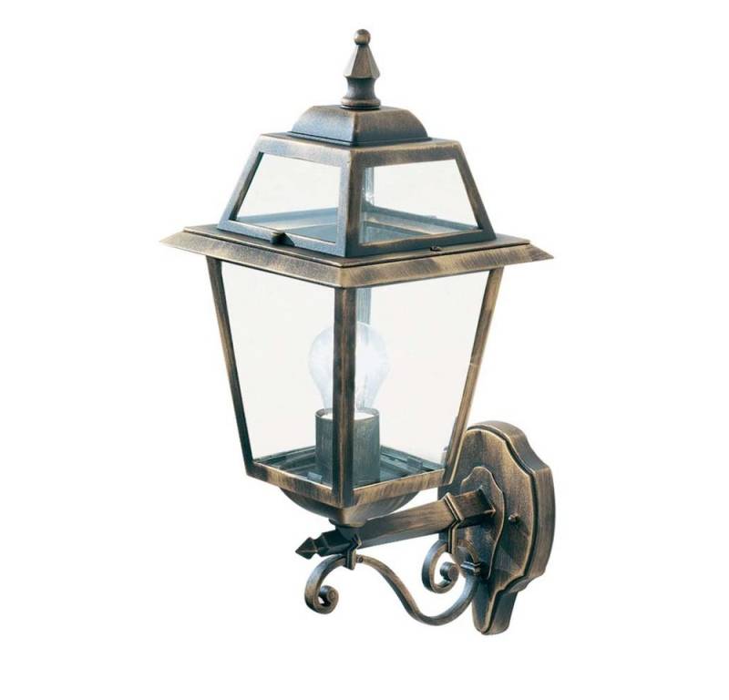 Searchlight Außen-Wandleuchte, Leuchtmittel nicht inklusive, Wand Spot Leuchte Lampe Schwarz Alu Außen Weg Hof Terrasse Veranda von Searchlight