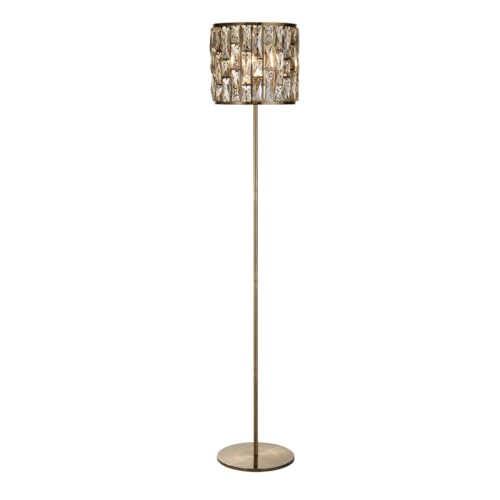 Searchlight Bijou Stehlampe aus antikem Messing, Champagnerglas von Searchlight