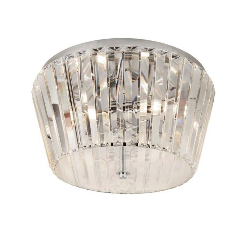 Searchlight Deckenleuchte, Leuchtmittel nicht inklusive, Decken Lampe Leuchte Chrom Kristall Büro Flur Ess Schlaf Wohn Zimmer von Searchlight