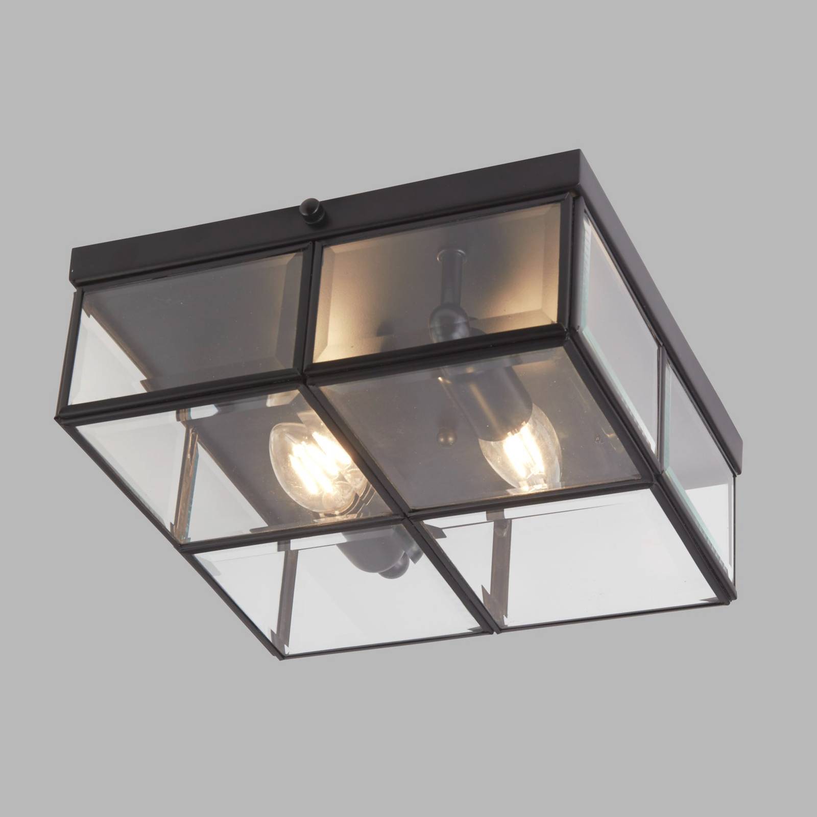 Deckenleuchte Pisa, Glasschirm, schwarz Deckenleuchte Pisa, Glasschirm, schwarz von Searchlight
