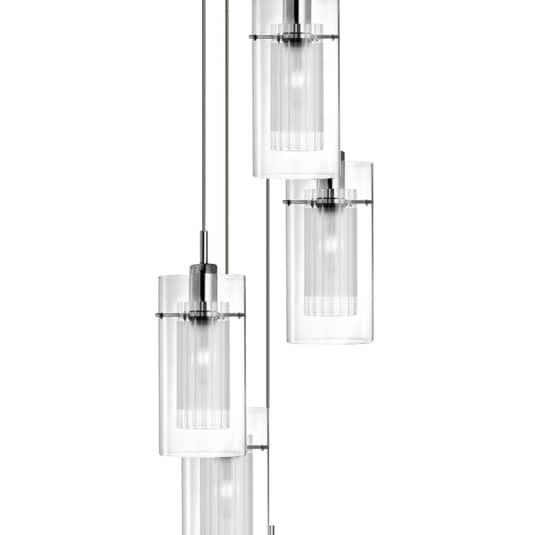 Searchlight Hängeleuchte Duo Hängelampe Deckenlampe Leuchte 1 Rund Fünfflammig B-Ware von Searchlight