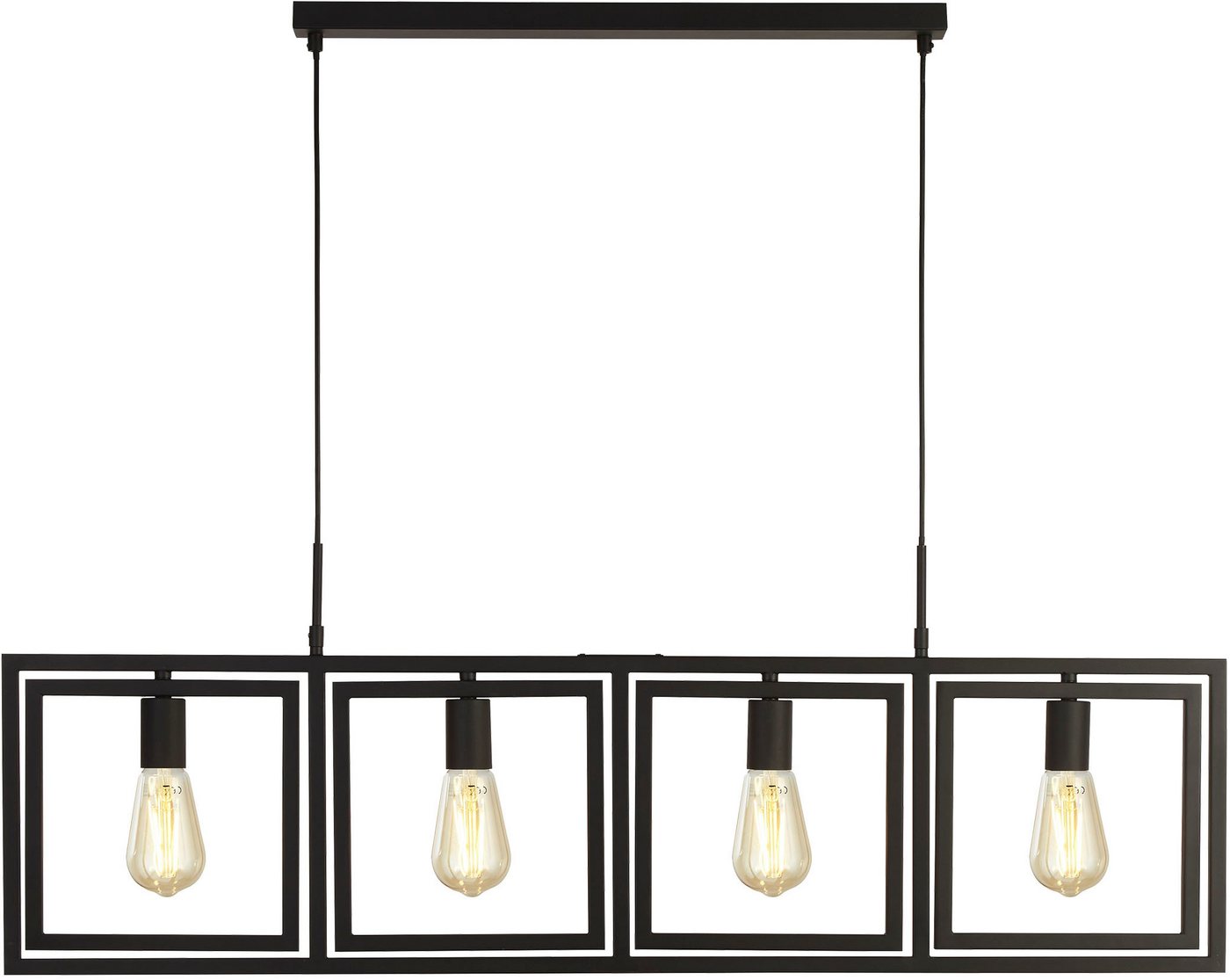 Searchlight Hängeleuchte Hängeleuchte Plaza, 4-flammig, ohne Leuchtmittel, Ideal um mit Deko-Leuchtmitteln kreativ zu sein von Searchlight