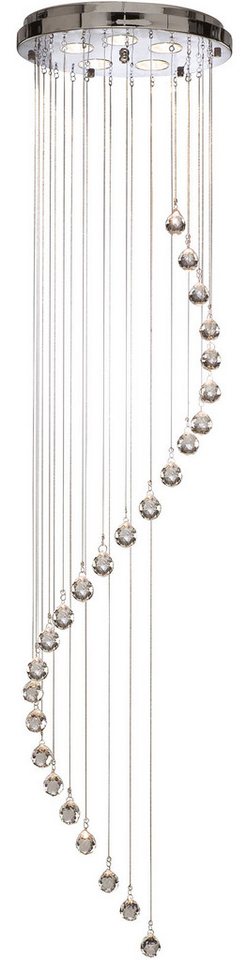 Searchlight Hängeleuchte Hallway 5Lt Multi-Drop Pendant- Chrome Metal & Clear Crystal, Leuchtmittel wechselbar Searchlight Hängeleuchte Hallway 5Lt Multi-Drop Pendant- Chrome Metal & Clear Crystal, Leuchtmittel wechselbar von Searchlight