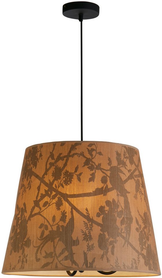 Searchlight Hängeleuchte Isla 3Lt Pendant, Recycled Paper Shade and Black Metal, Leuchtmittel wechselbar, Aus recycelten Materialien von Searchlight