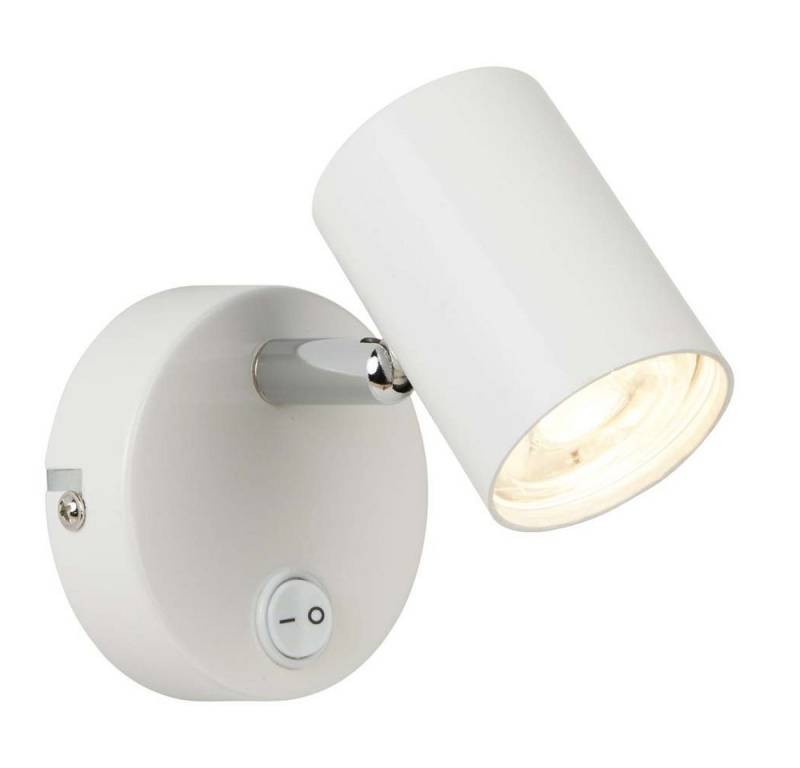 Searchlight LED Wandleuchte, Leuchtmittel nicht inklusive, 4W Rollo 1Flammige Zylinder-Strahler Wandhalterung, Weiss & von Searchlight