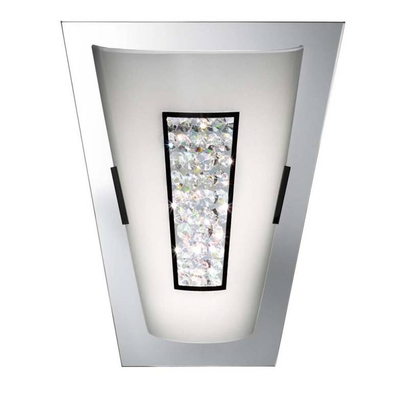 Searchlight LED Wandleuchte, Leuchtmittel nicht inklusive, LED Wand Lampe Spiegel Leuchte Glas Chrom Schwarz Weiß Silber von Searchlight