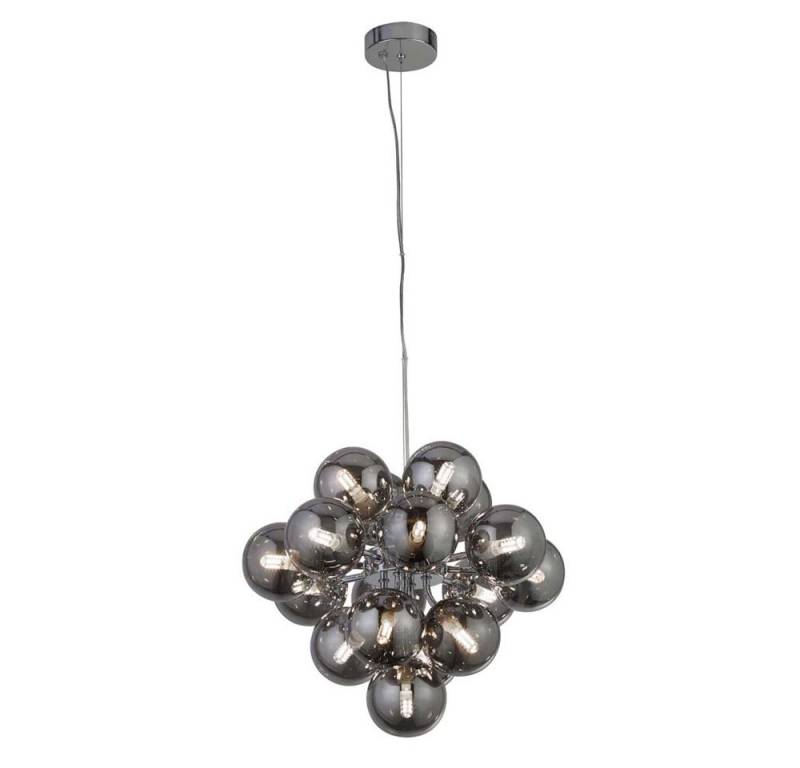 Searchlight Pendelleuchte, Leuchtmittel nicht inklusive, Pendelleuchte Hängelampe Deckenleuchte Wohnzimmerlampe Rauchglas von Searchlight