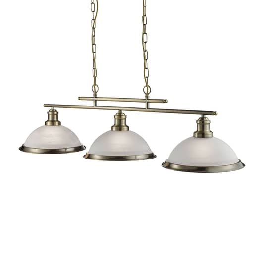 Searchlight Pendelleuchte Bistro Bar 3 Fl. Messing Opal Hängeleuchte Hängela525 B-Ware Searchlight Pendelleuchte Bistro Bar 3 Fl. Messing Opal Hängeleuchte Hängela525 B-Ware von Searchlight