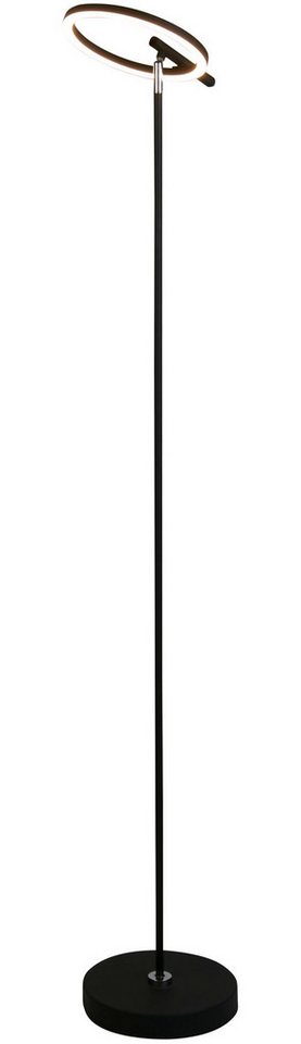 Searchlight Stehlampe Space LED Floor Lamp, Black Metal, LED fest integriert, Warmweiß von Searchlight