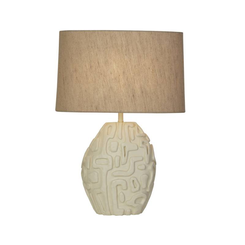 Searchlight Tischleuchte Lampe Adelaide Creme Textil Kunstharz Siehe Text/Foto C-Ware von Searchlight