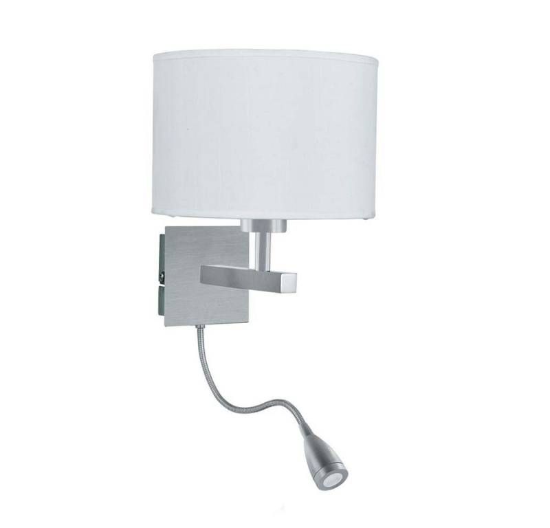 Searchlight Wandleuchte, Leuchtmittel nicht inklusive, LED Wand Spot Lampe Leuchte Silber Flur Büro Schlaf Wohn Zimmer von Searchlight