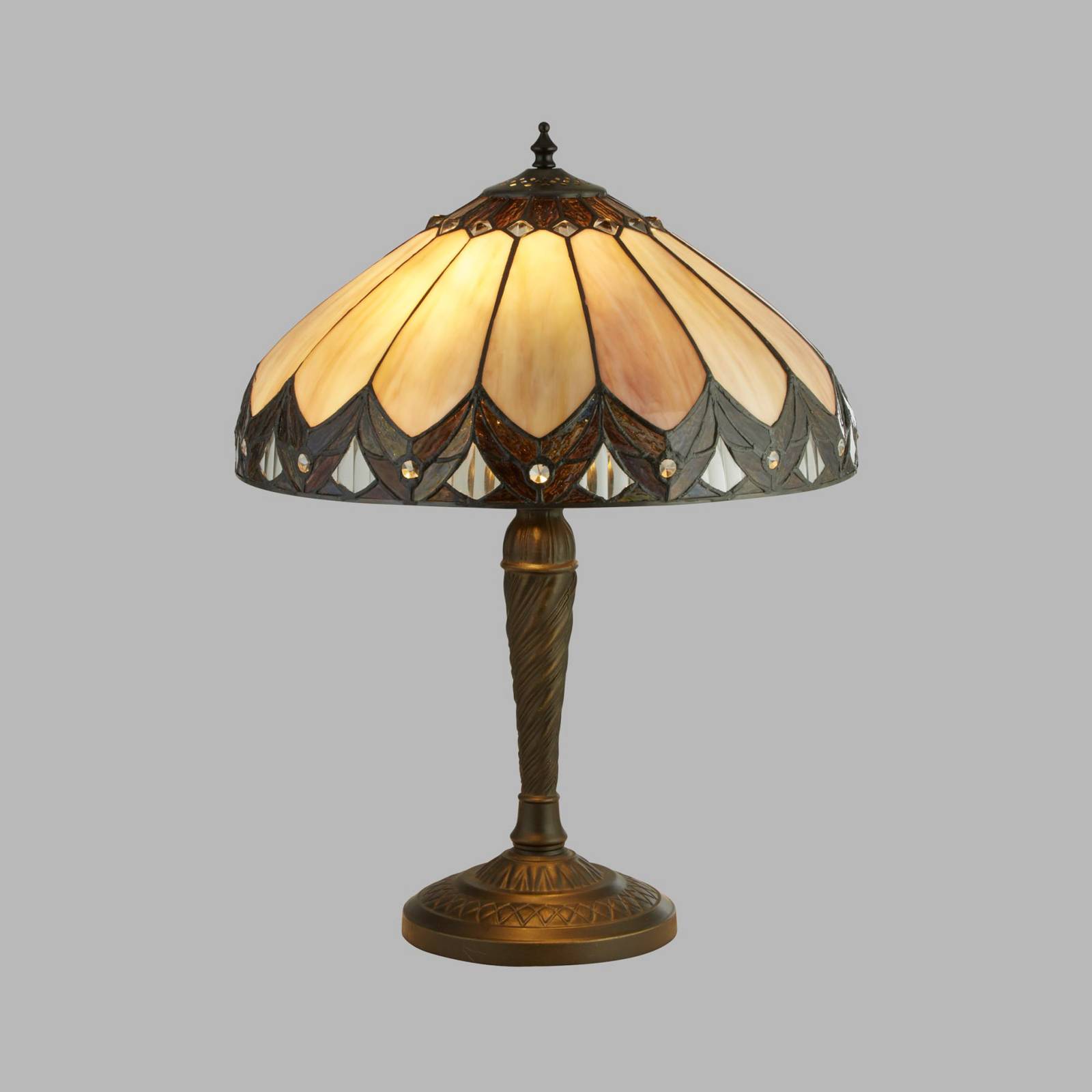 Tischlampe Pearl im Tiffany-Stil, Höhe 53 cm von Searchlight