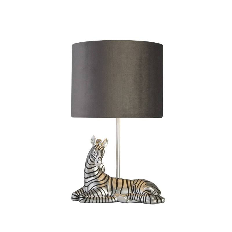 Tischleuchte Zebra, schwarz/silber, Kunstharz, 26 cm, E27 von Searchlight