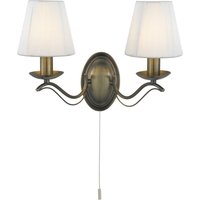 Wandleuchte 2-flmg. im Jugendstil messingfarben Wandleuchte 2-flmg. im Jugendstil messingfarben von Searchlight