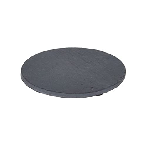 Seaside No.64 - Getränkeuntersetzer aus Naturschiefer - kleine Schieferplatten als Glasuntersetzer - Tischdekoration/Tischschutzpfannen als Set in schwarz - Ø 10 cm (16er Set rund) von Seaside No.64