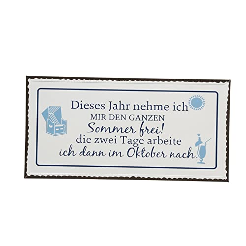 Seaside No.64 Metallschild Sommer,Dekoschild,maritimes Schild,Wanddekoration,Ankerschild, 40 x20cm, Schild mit Spruch,Motivation Farbe weiß von Seaside No.64