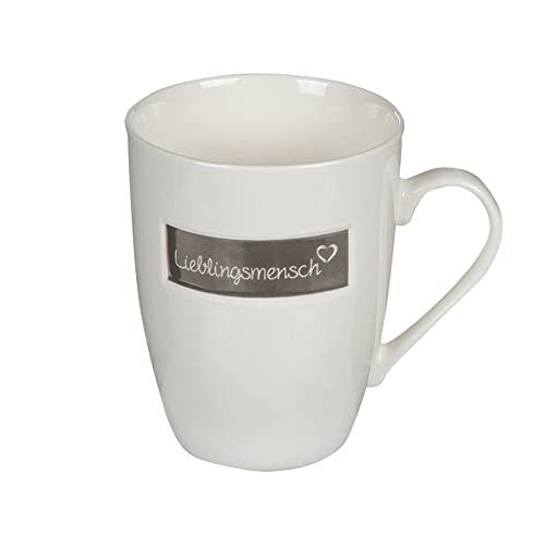 Seaside No.64 - Tasse Lieblingsmensch mit grauem Hintergrund - Becher für dein Frühstück, Brunch, Kaffee, Tee, Kaltgetränk - Geschenkartikel kombinierbar mit anderen Produkten der Serie von Seaside No.64