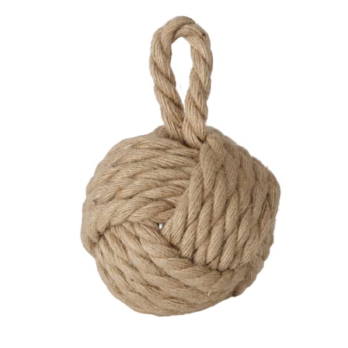 Seaside No.64 - maritimer Türstopper Knoten - elegantes Dekoobjekt aus Jute - stilvoller Seemannknoten für alle Räume, Türen und Fenster - in 4 Farben (Natur) von Seaside No.64