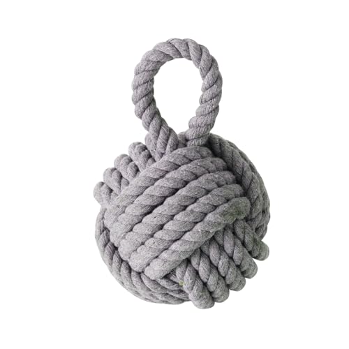 Seaside No.64 - maritimer Türstopper Knoten - elegantes Dekoobjekt aus Jute - stilvoller Seemannknoten für alle Räume, Türen und Fenster - in 4 Farben (hellgrau) von Seaside No.64