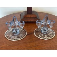 Art Deco Kerzenhalter Mit Versilbertem Überfang von SeasideStudioPEI