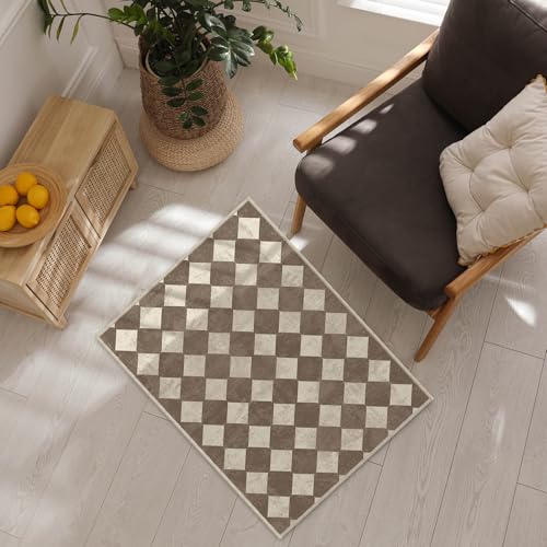 Season wind Moderner kleiner Teppich, waschbar, für Eingangsbereich, Badezimmer, Wohnzimmer, Schlafzimmer, Waschraum, rutschfest, Braun Season wind Moderner kleiner Teppich, waschbar, für Eingangsbereich, Badezimmer, Wohnzimmer, Schlafzimmer, Waschraum, rutschfest, Braun von Season wind