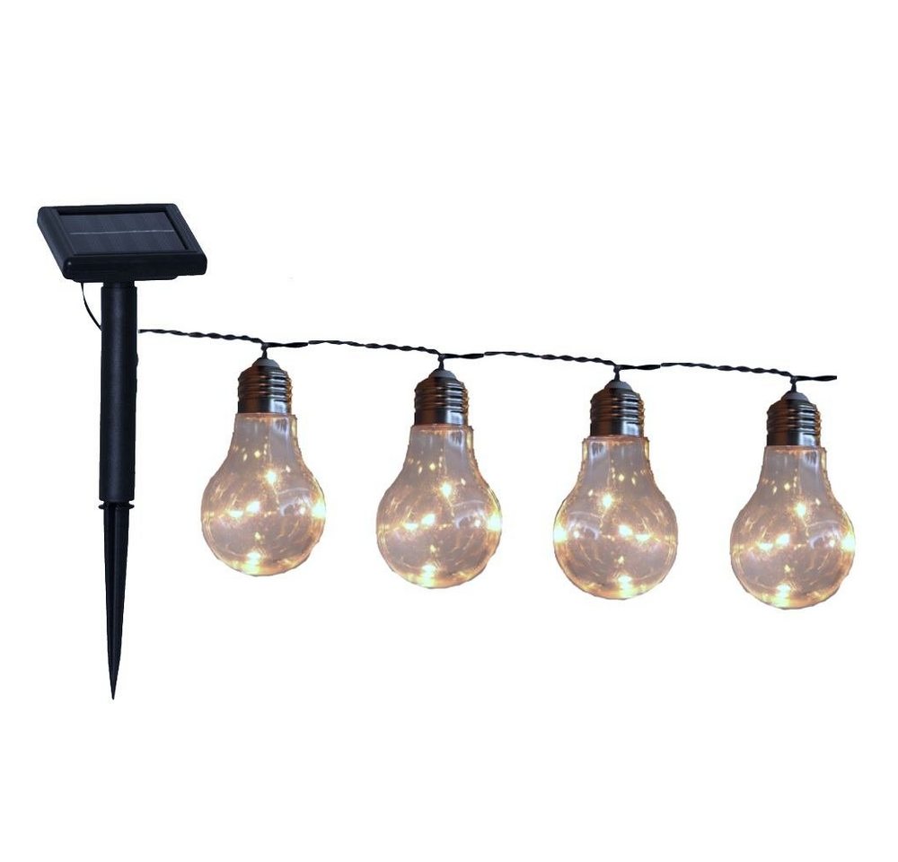 Seasonals LED-Lichterkette 1018 Solar LED Lichterkette Mini-Bulby" klar 10 Kunstst. Birnen 190cm" von Seasonals