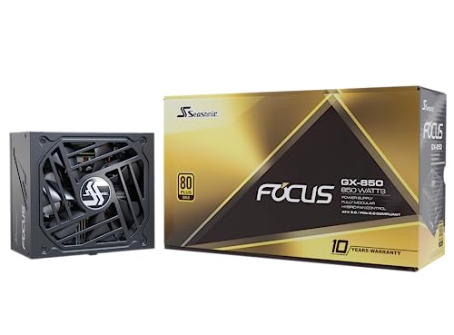 Seasonic Focus GX 850, 80 PLUS Gold Netzteil, modular, ATX 3.0, PCIe 5.0 — 850 Watt von Seasonic