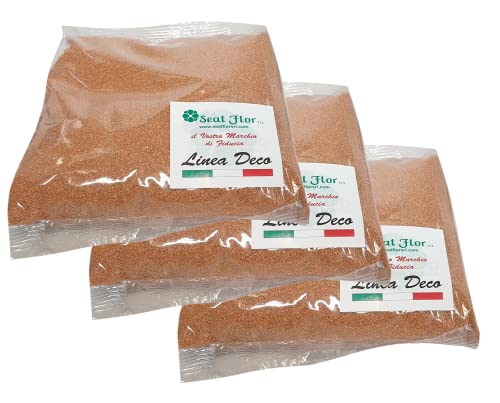 Farbiger Sand, Colored Sand, Beutel Sand, Sand zur Dekoration von Vasen 0,5 mm Beutel mit 3 kg (25 Farben erhältlich) (Erde) von Seat Flor