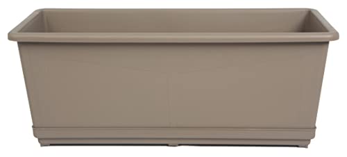 Seat Flor srl® Balkonkasten, Balkonkasten, Blumentopf, Blumentopf, Blumenkasten, Blumenkasten (30 cm, Taupe) von Seat Flor