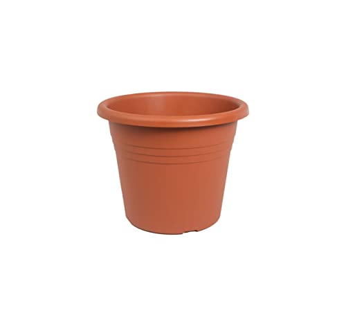 Seat Flor srl® Blumentopf rund eingefasst Kunststofftopf rund Kunststofftopf Kunststofftopf (4 Farben 7 Größen) (Durchmesser 20 cm, Cotto) von Seat Flor