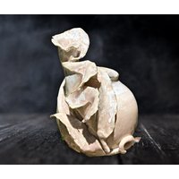 20cmx15cm Keramik Handmodellierte Calla Lilie Vase | Blush Glasur Innenarchitektur Blumenkunst Zierliche Vase| Spa, Schlafzimmer Feminin, Geschenk von SeawindCeramics